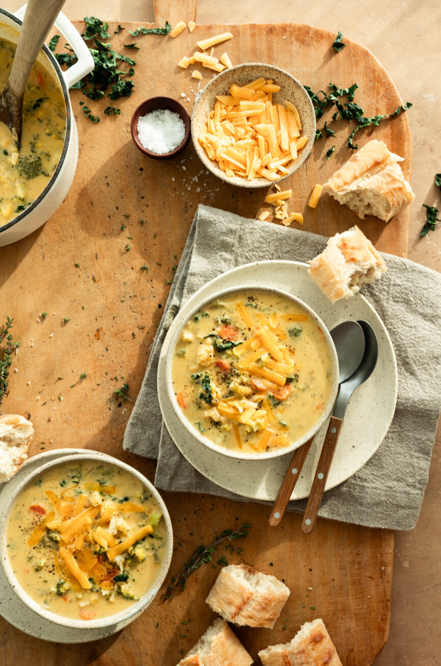 easy healthy broccoli cheddar soup