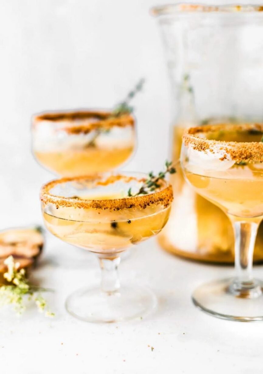 Honey Roasted Pear Sparkling Cocktail