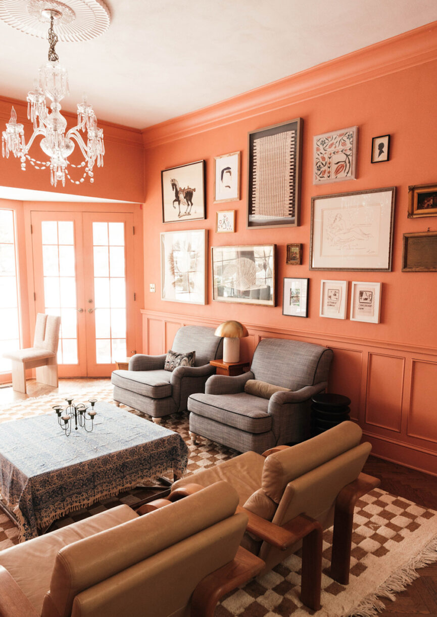 Peach Fuzz living room.